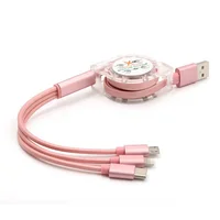 

Flexible 3 in 1 Data Line USB Fast Charging Applicable to Apple Android Type-c Trinity Gift Charging Line/cable iPhone Charger