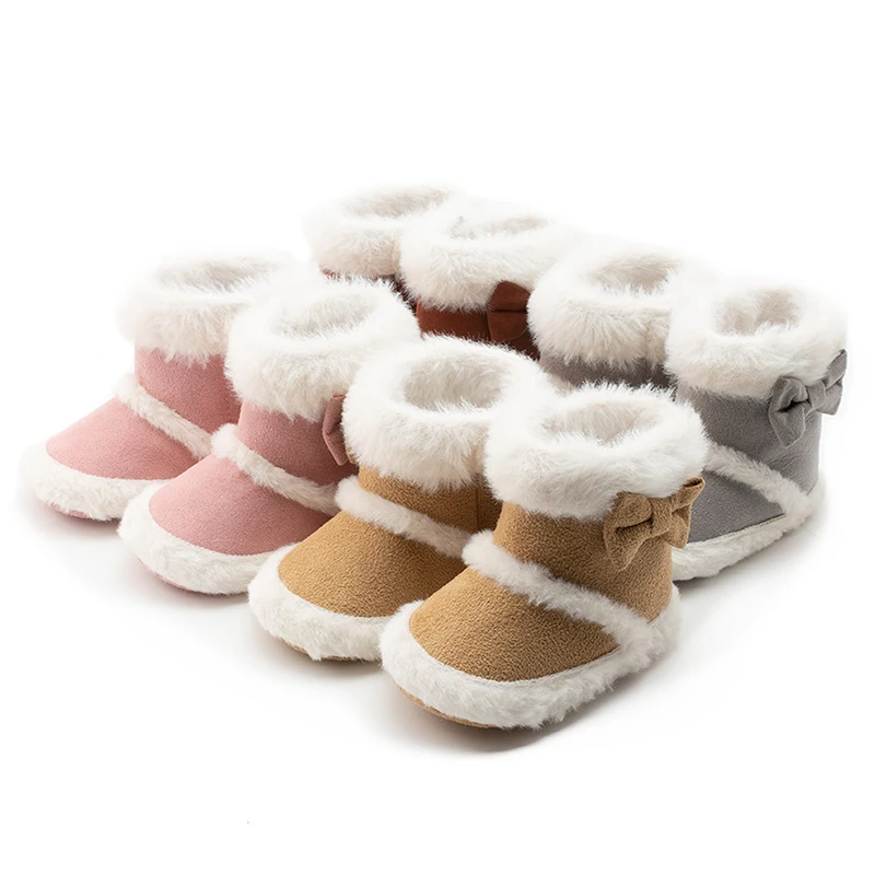 

RTS soft fleece lovely infant winter walking shoes baby girls casual shoes, As picture show