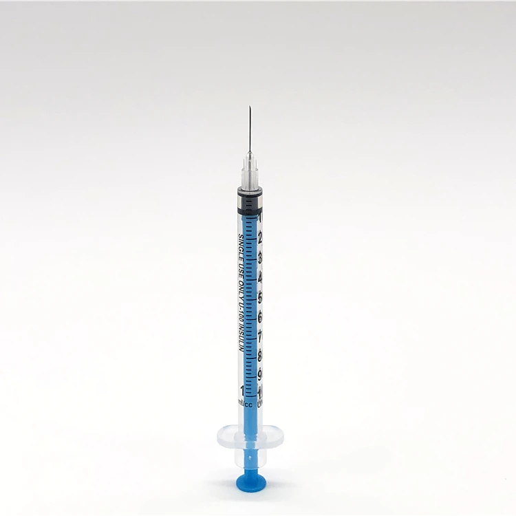 
1ml Disposable Colored Insulin Syringe with Fixed Needle 