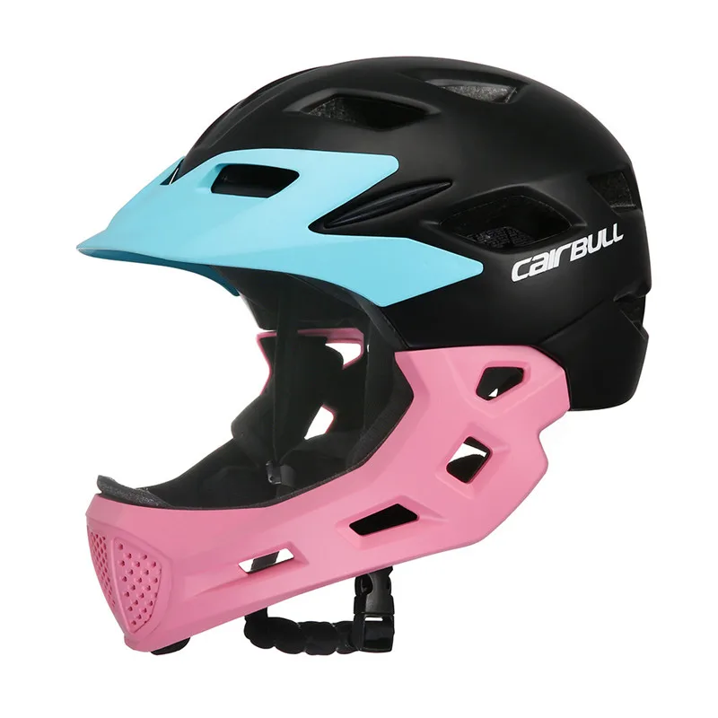 

Children Bicycle Cycling Helmet with Chin Guard Anti-impact Skating Safety Helmet Ultralight Kids Balance Bike Protective Helmet