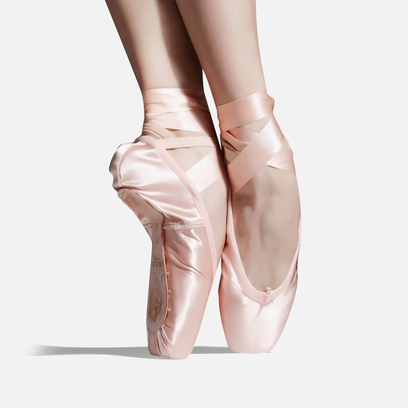 

Professional High Quality Dance Shoes Ladies Ballet Rehearsal Performance Satin Pointe Shoes, Pink,black,red