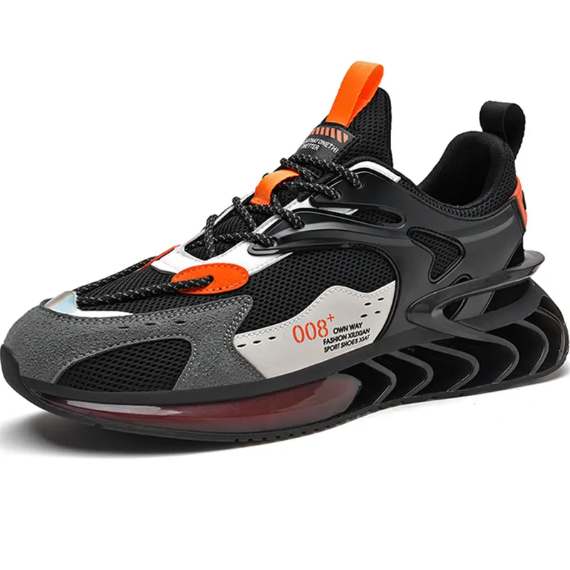 

Dropshipping Custom Logo 2021 Summer New Men Flats Lac-up Streetwear Thick Bottom Outdoors Walking Casual Shoes