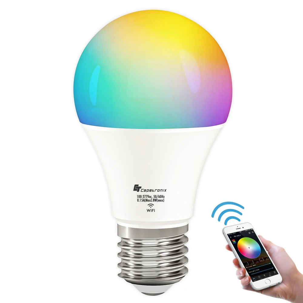 Factofy price Multi Color Voice Control 7W RGBCW Wifi Smart LED Light Bulb Dimming Bulb