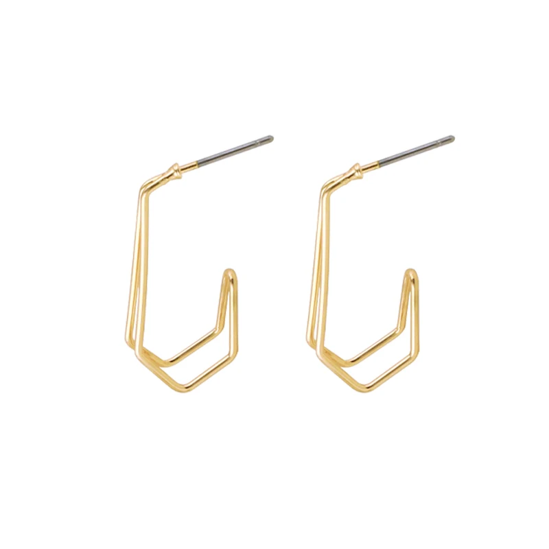 

Golden claw shape earrings 925 Silver needle Copper Gold Plated stud earrings