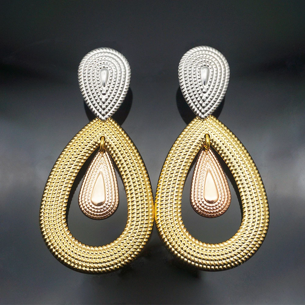 

latest design beautiful gold jewelry earring set in good quality E307