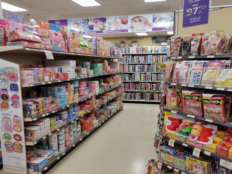 Craft supplies organized on Jo-Ann store shelves
