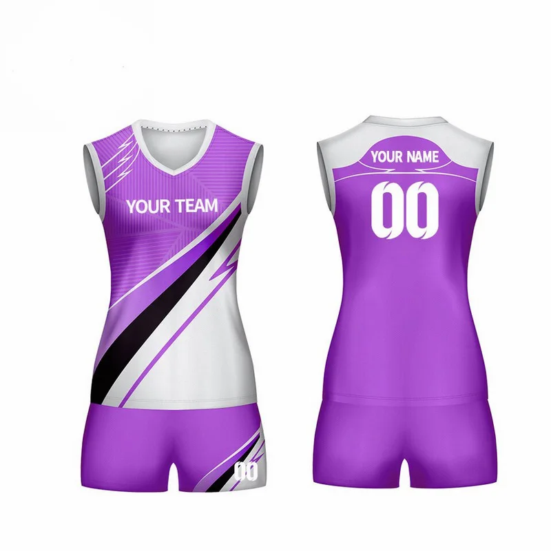 

Wholesale volleyball jersey set women custom print polyester quick dry netball tennis training sportswear, Custom color