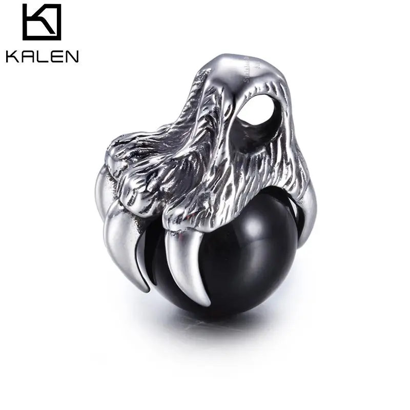 

KALEN Wholesale Men's Jewelry Black Resin Dragon Claw Pendant