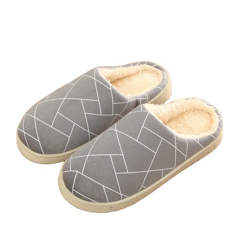 

Quick delivery the united kingdom Women Men Slippers Warm grey Winter House Shoes Indoor Outdoor Warm Soft Non-Slip Home Shoes