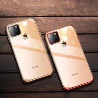 

OTAO tpu mobile phone case for iphone 11 pro max plating transparent case for iphone xs max xr x 8 7 plus back cover