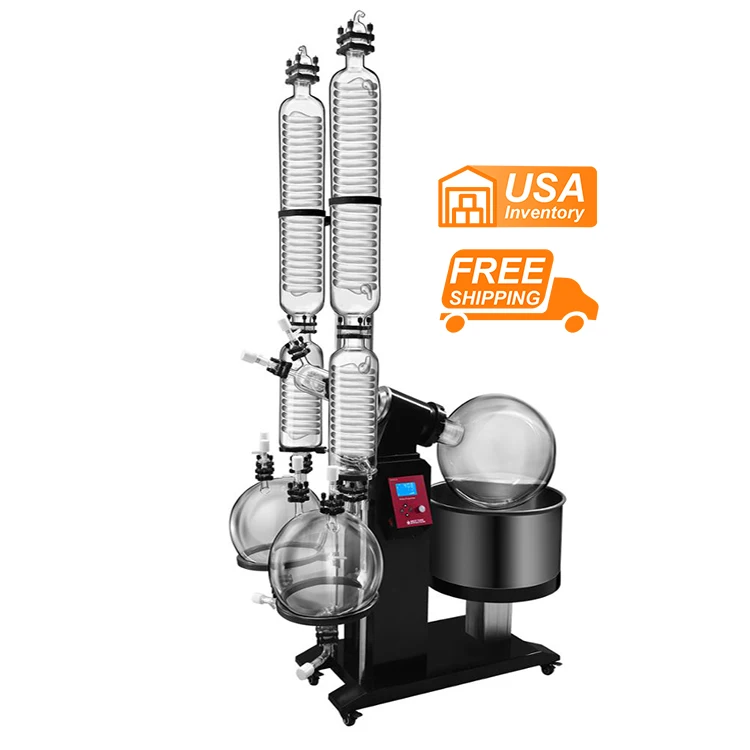 

USA Inventory WTRE-50 Dual Condensers Large 50L Rotary Evaporator Laboratory Price