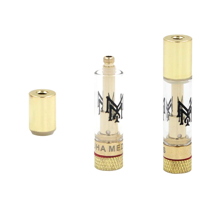 

Figo electronic cigarette manufacturer 510 1Ml Packaging Tank Carts Glass Cartridge Desechable Ceramic Coil Cbd Vape, Gold