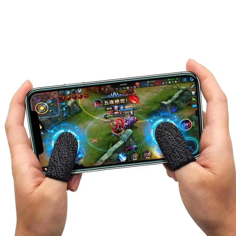 

High Quality Pubgu Mobile Thumb Glove Finger 2 Pcs Phone Games Sweat-proof Thumbs and Short Finger Gloves for Gaming