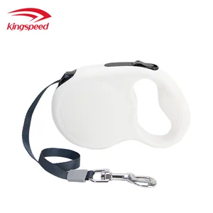 Image of Custom Logo 16ft Automatic Retractable Pet Dog Leash Lead with Reflective Stripe