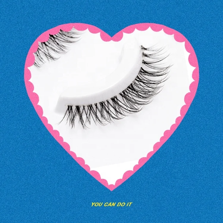 

100% hand made false luxury multi-layered effect natural look lashes 3d silk eyelashes, Natural black