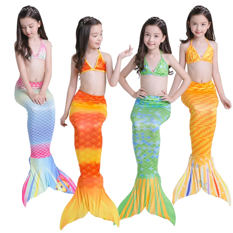 

Du Liang Wholesale hot seller mermaid girls swimwear 3 piece swimsuit set children