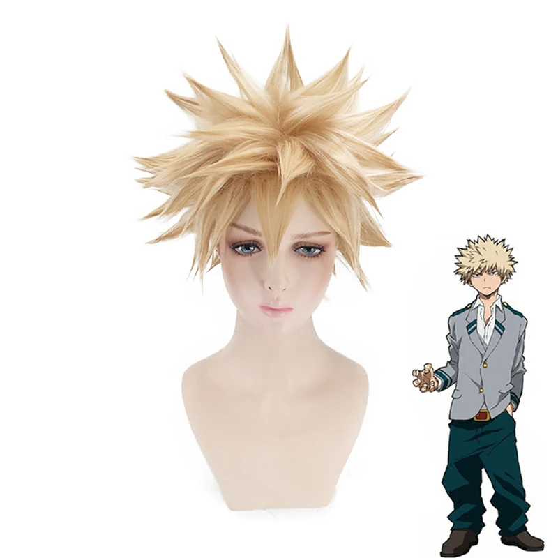 

Funtoninght wholesale price My Hero Academia cosplay wigs Bakugou Katsuki cosplay wigs for cosplay lovers, Pic showed