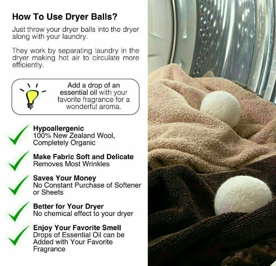 
2020 amazon bestseller 6 pack xl eco-friendly wool laundry dryer ball absolutely handmade 100% 