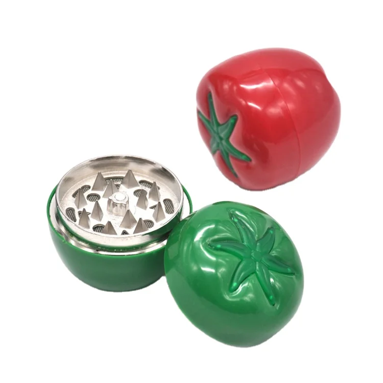 

Tomato Zinc Alloy&Plastic 3parts 53mm Cheap Herb tobacco weed Grinder