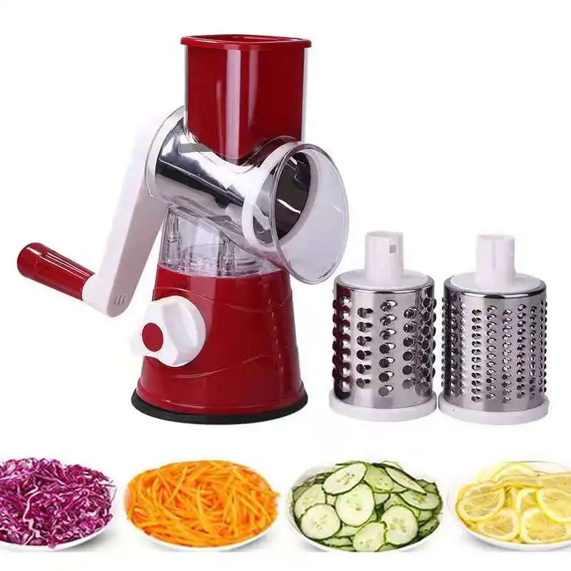 Manual Vegetable Cutter Slicer Kitchen Roller Gadgets Tool Vegetable Chopper Round Slicer Graters Potato Carrot Cheese Shredder
