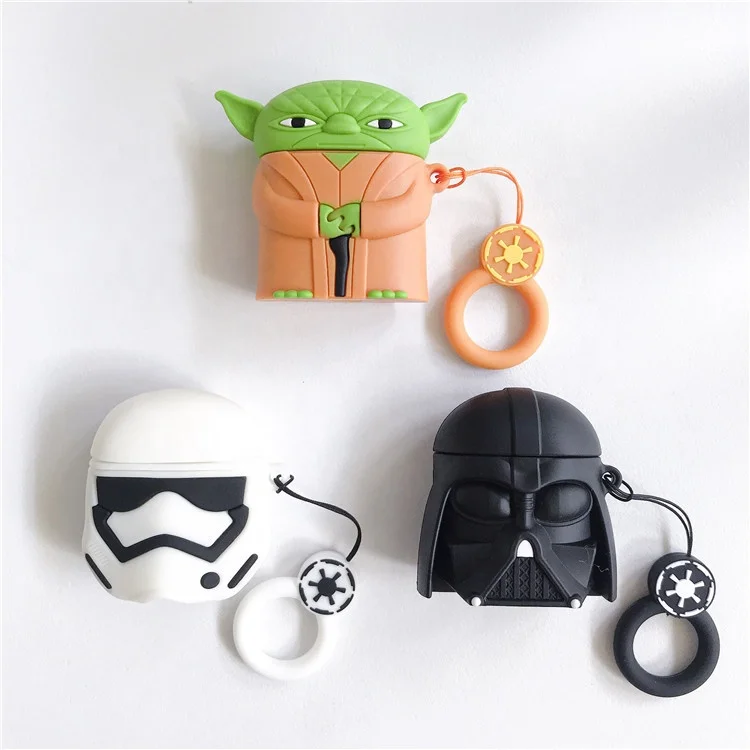 

3D Cartoon Star Yoda Phasma Darth Vader Wars Earphone Cases For Airpods 1 2 Pro Designer Hot Sale
