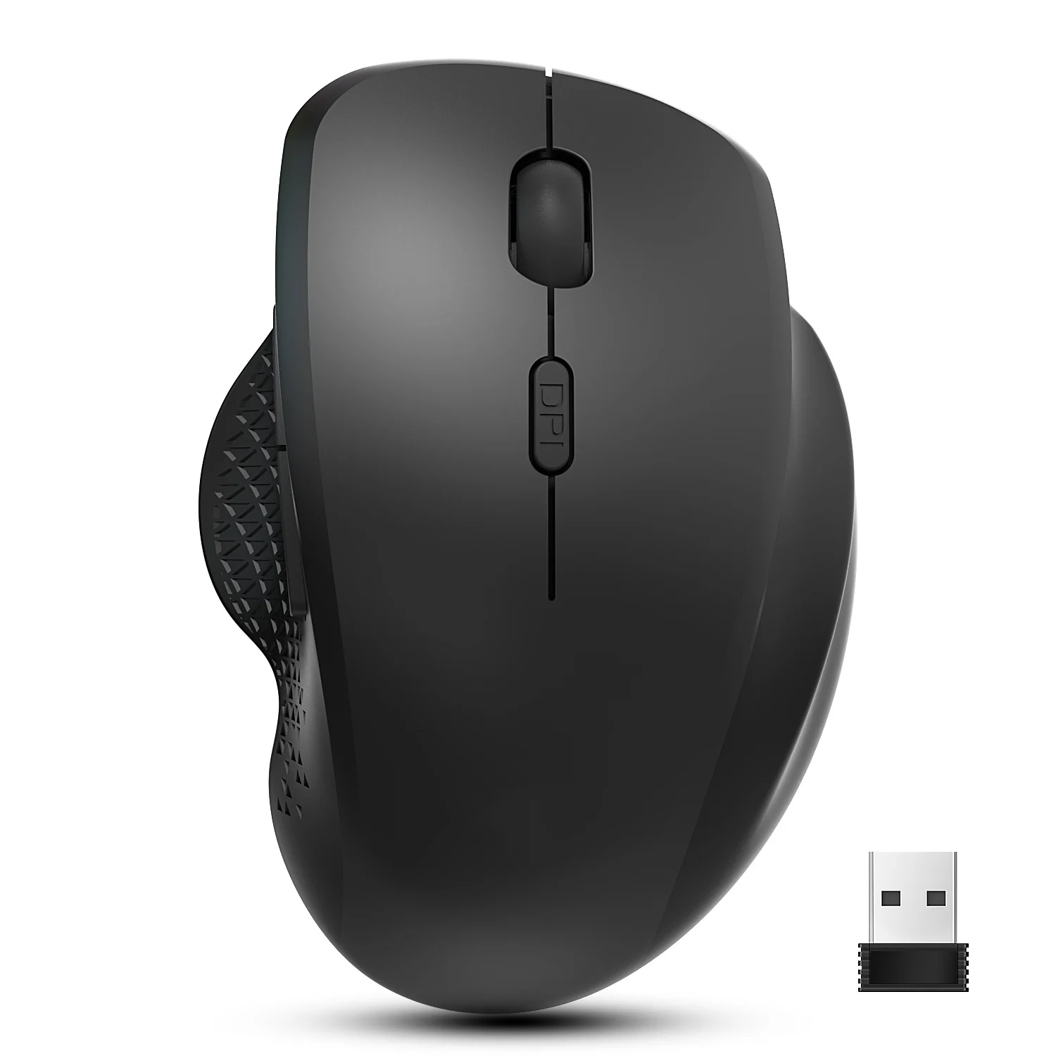 

Ergonomically designed mute vertical USB connection with 6 buttons and 3 DPI adjustable 1600 2.4G wireless mouse for office