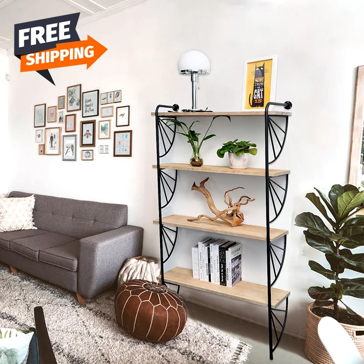 

Free Shipping American Nordic 4-Tier Storage Sundries Book Plant Decorations Living Room Storage Rack Shelf