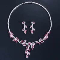

Grace Olive Branch Evening Dress Wedding accessories Bridal Earring Necklace jewelry Sets
