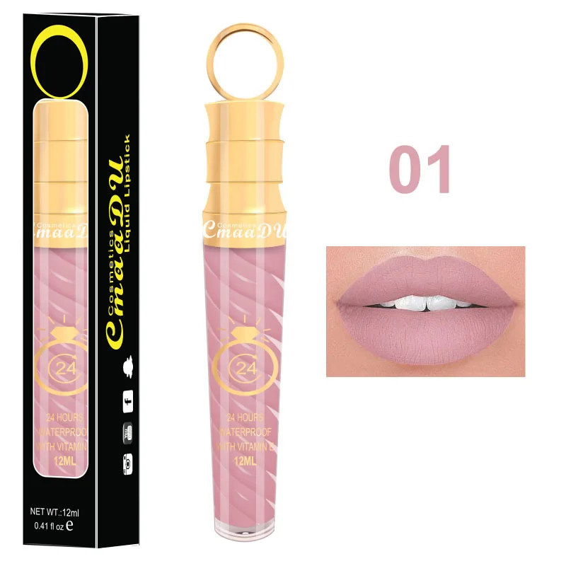 

2021 Wholesale Cosmetics Matte Nude Private Label Lip Gloss Waterproof Vegan Liquid Lipstick, Multiple color
