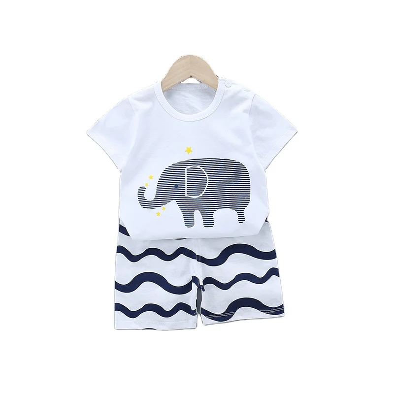 

Spring Summer Short Sleeve Children Clothes Boy Appliqued OEM Suits For Boys
