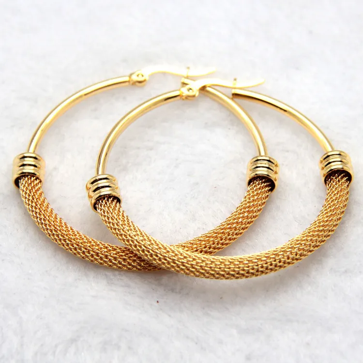 

Pome Gifts&Co Wholesale Most Popular Stainless Steel Jewelry Different Size Big Hoop Earrings Charm