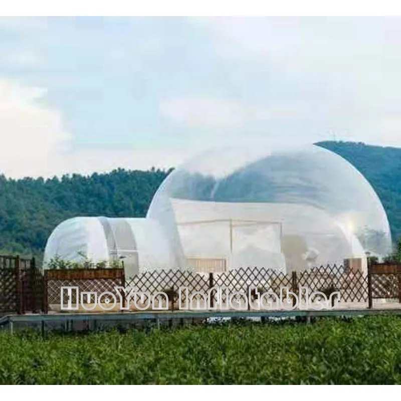 

Best Selling Steel Frame Clear PVC Roof Cover Inflatable Dome Tent Inflatable Transparent Bubble Tent For Backyard, Customized color