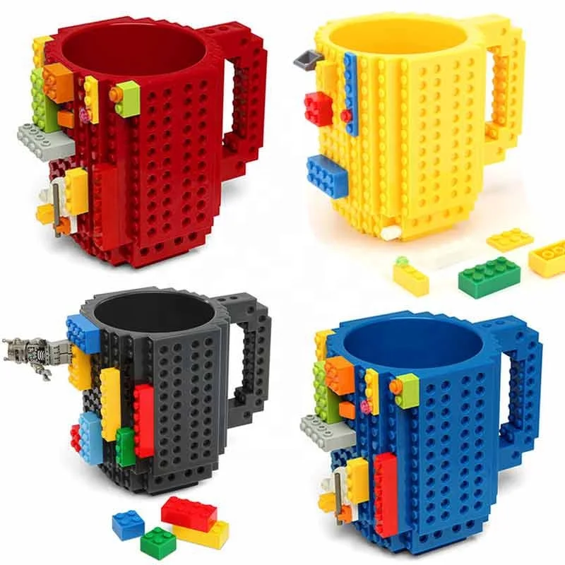 

Creative 350ML Mug Cup for Milk Coffee Water Build-On Brick Type Mug Cups Water Holder for LEGO Building Blocks Design Gift, Multi colors