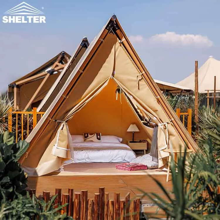 

luxury Outdoor resort and camping glamping waterproof canvas safari tent hotel tent