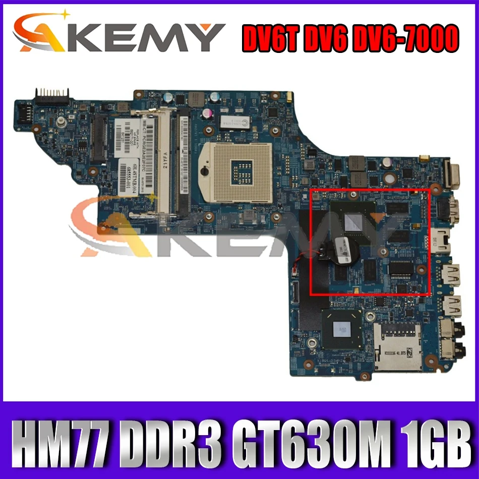 

682168-001 682170-001 Laptop Motherboard For HP Pavilion DV6T DV6 DV6-7000 Mainboard W/ HM77 DDR3 GT630M 1GB 100% Fully Tested
