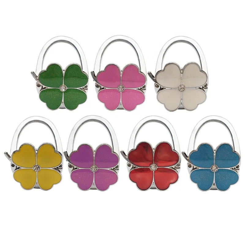 

Promotion Gifts Crystal Decorated Table Bag Parts Handbag Hanger Bag Hook, Silver