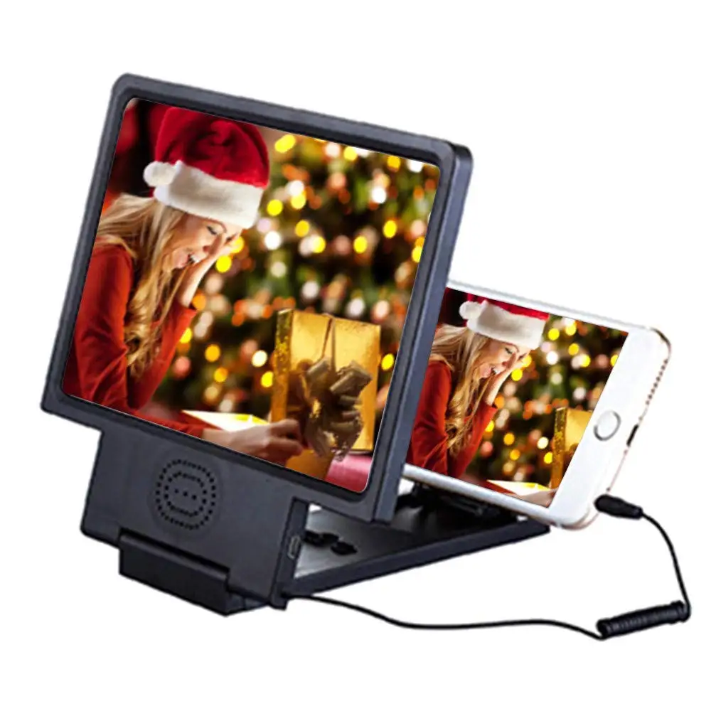 3D Eyes Protector F8 Cellphone Screen Magnifier HD Video Amplifier Mobile Phone Holders with Speaker