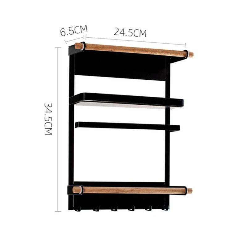 

Factory wholesale magnetic refrigerator side storage rack refrigerator storage box, Black, white