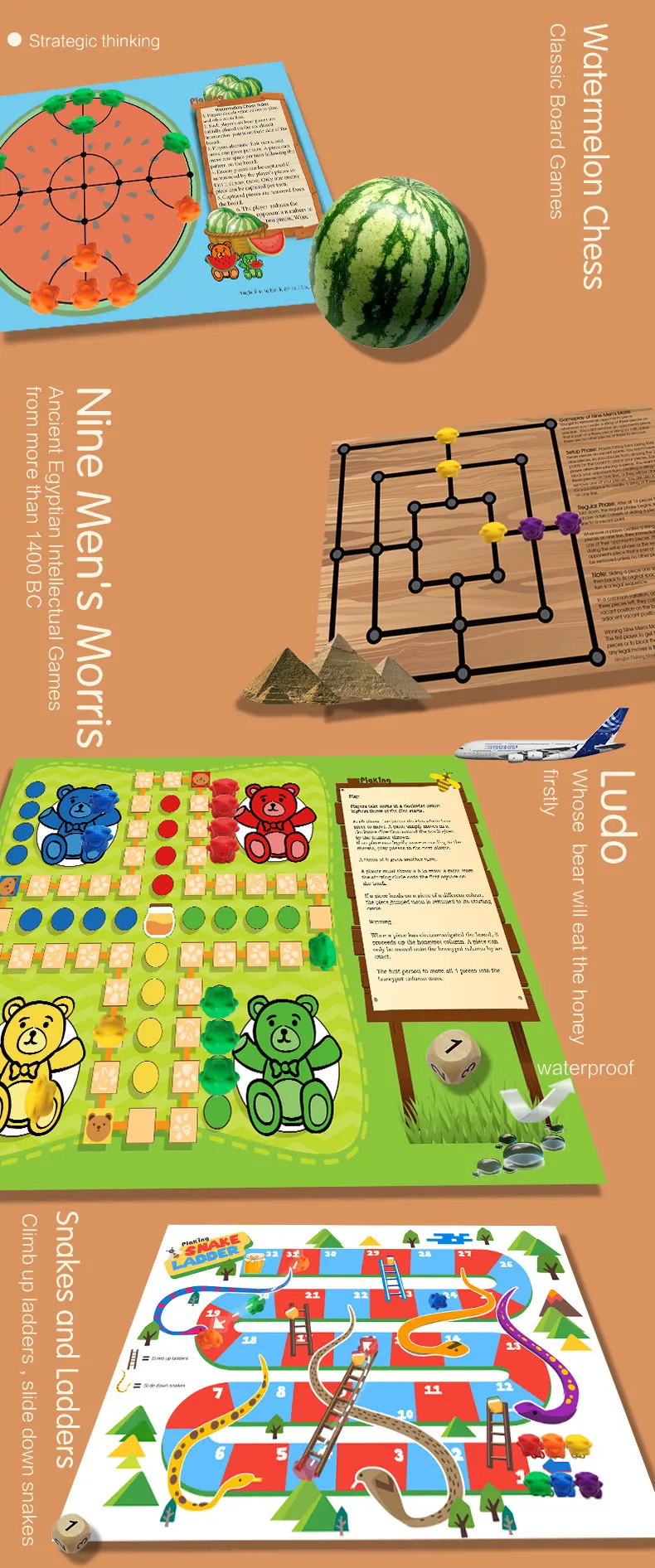 Chutes And Ladders Board Game For 2 To 4 Players Kids Ages 3 And Up