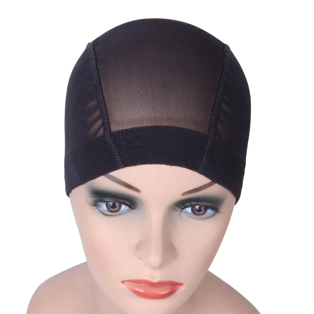 

Wholesale black adjust stretch mesh dome wigcap for wig fish net spandex mesh wig cap, Different colors for your choice