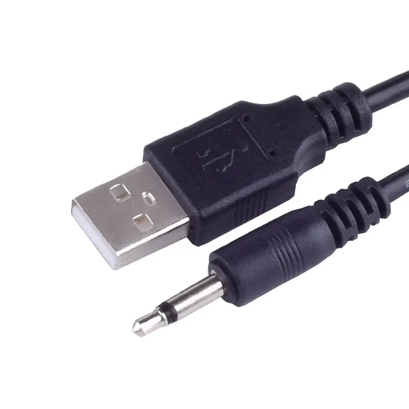 

Black White 1meter USB to audio charging cord 3.5mm audio cable