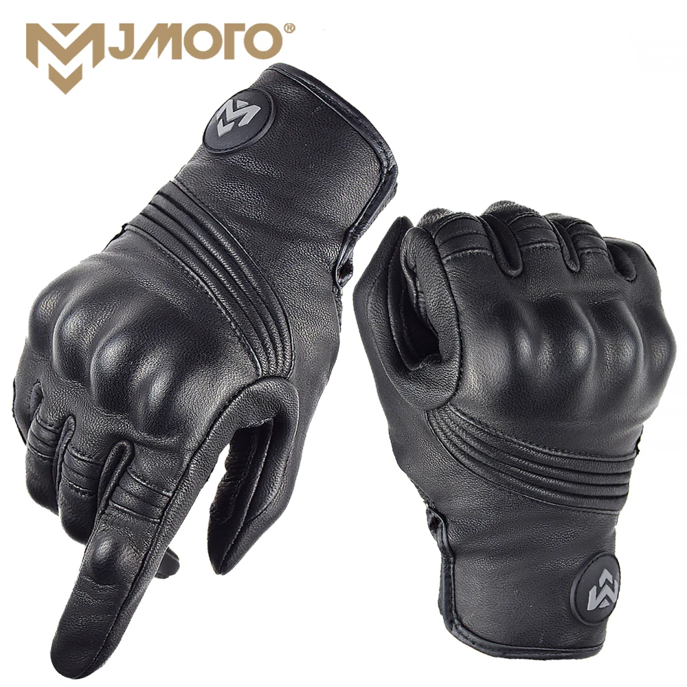 

Retro Perforated Real Leather Glove Motorcycle Moto Waterproof Gloves Motorbike Motocross Racing Cycling Driving Gloves Summer