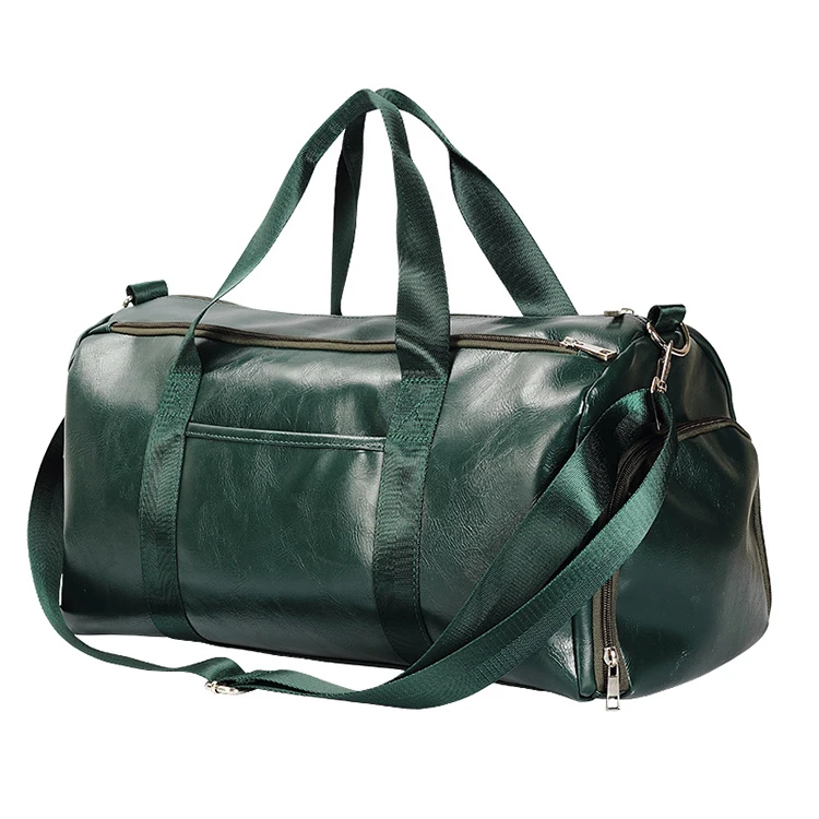 

SPB040 Waterproof dry and wet separation duffle bag custom leather mens travel bag
