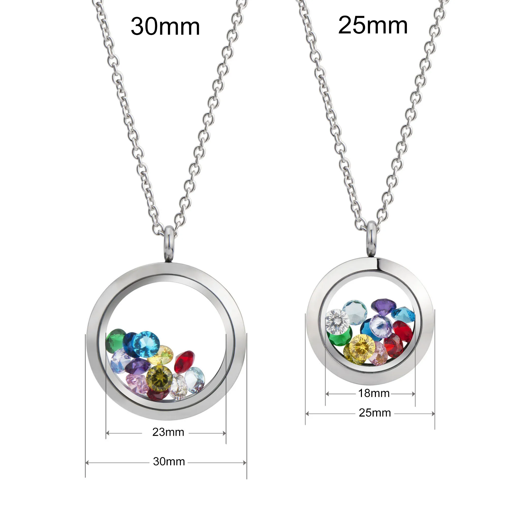 

Waterproof 30mm round photo memory locket carving decorative pattern glass pendant