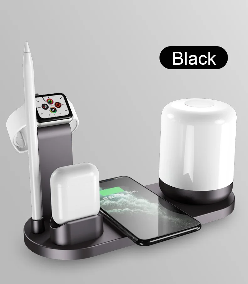 

Newest wireless mobile charger with night light and 10W fast charging dock