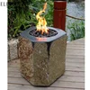 Elementi garden landscaping basalt fire column gas with lava rock