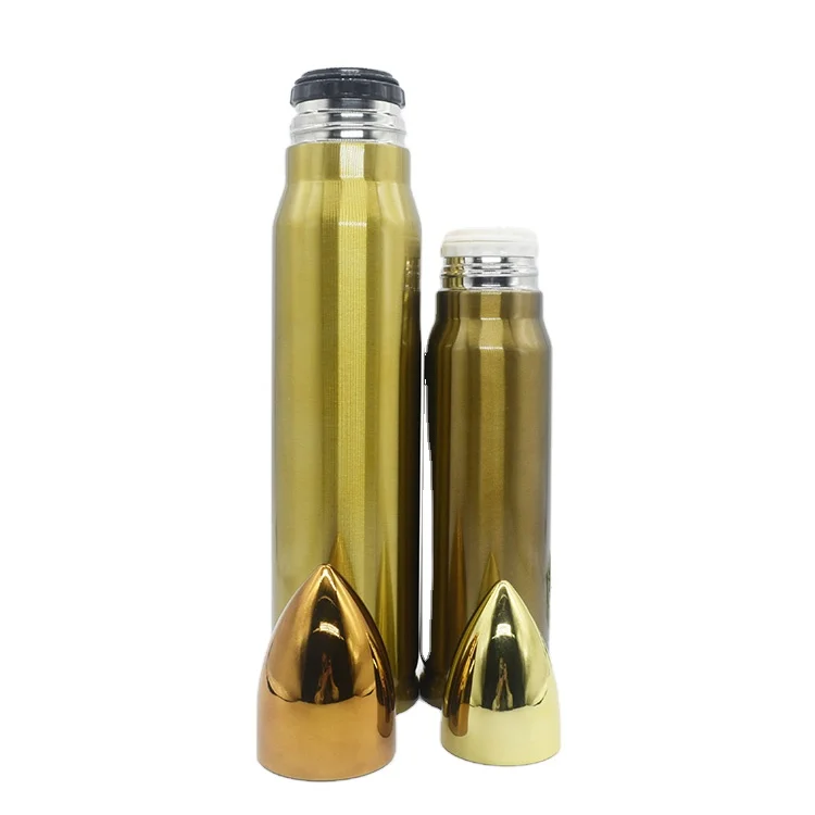 

Wholesale Stainless Steel Double Wall Insulated Bullet Shaped Vacuum Water Bottle, Black, white, green and custom color