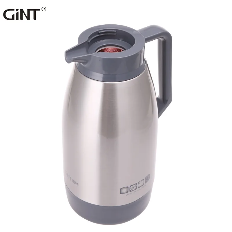 

GiNT 1.9L Wholesale Manufacturer Stainless Steel Insulated Hot Water Thermal Bottle Coffee Pot for Cafe Teahouse Restaurant, Customized colors acceptable