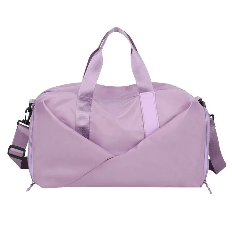 

DB085 custom foldable travelling sports women girls pink duffle bag gym travel bags with shoe compartment sports