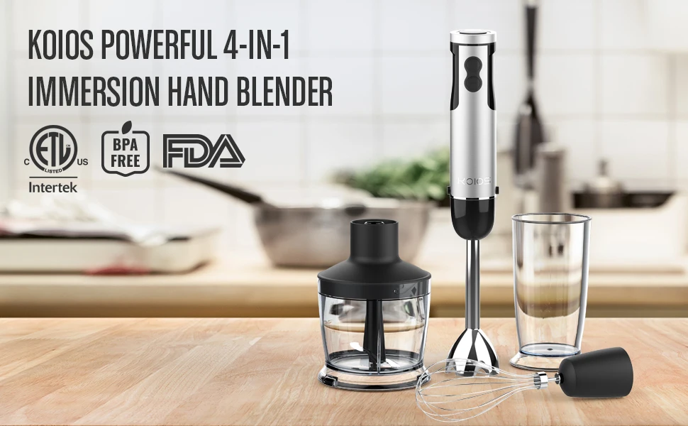 Koios 800W 4-in-1 Multifunctional Hand Immersion Blender, 12 Speed